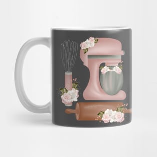 Pink Floral Baking Mug